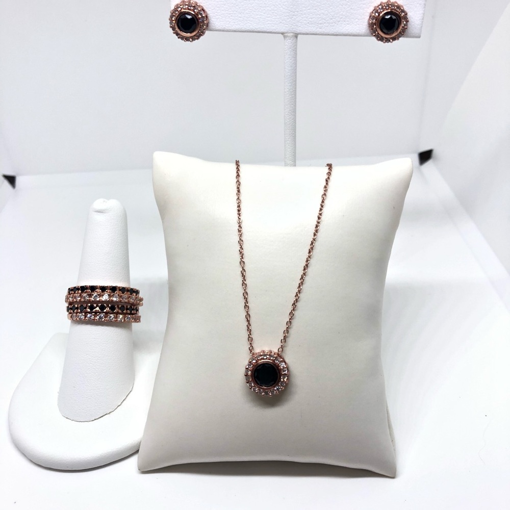 3pc set black & white CZ